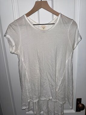 Free people sheer high low tee